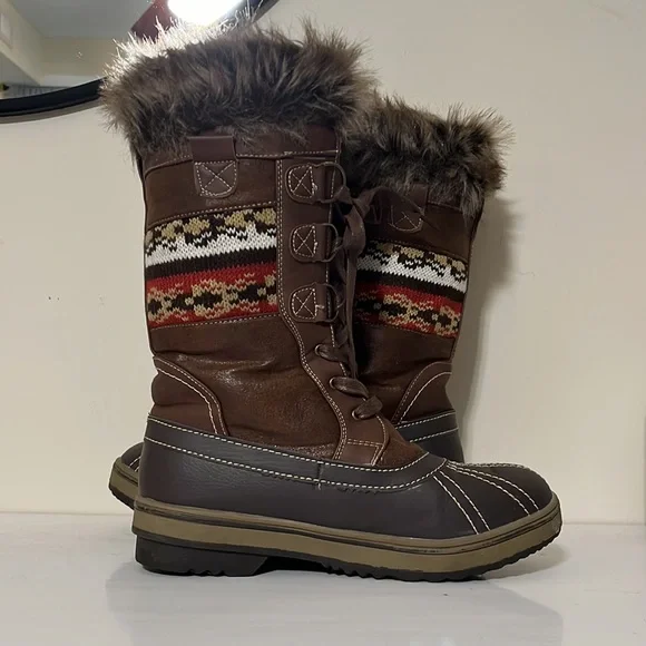 Northside Bishop Tan Nordic Winter Boots Size 9 - Picture 6 of 9
